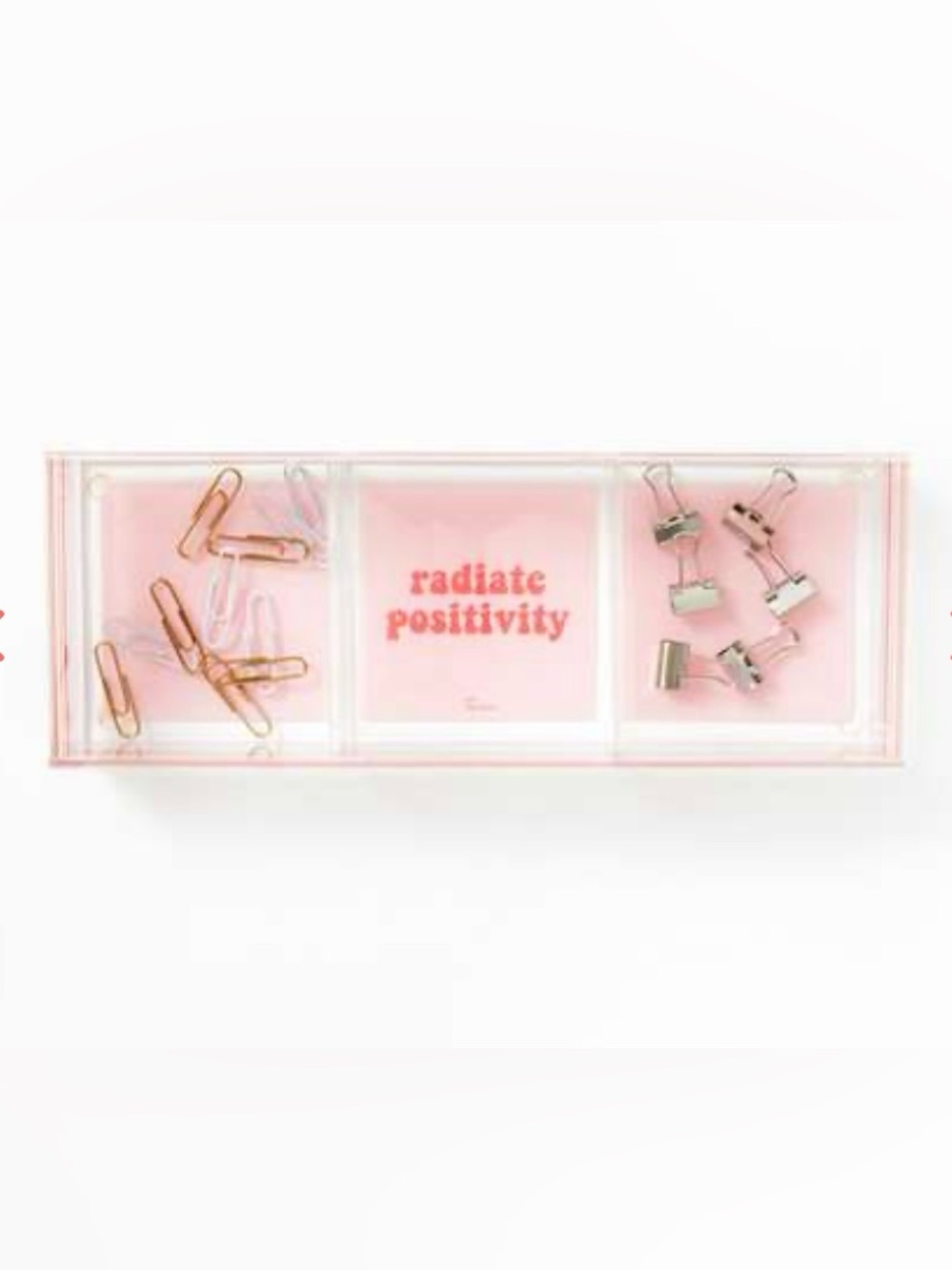 Radiate Positivity Pink Desk Tray from XO, Sienna